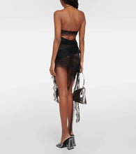 The Attico Cutout halterneck lace minidress