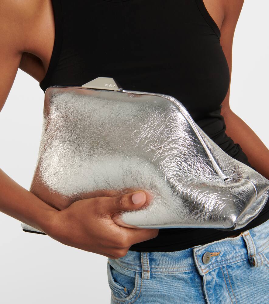 The Attico Day Off metallic leather shoulder bag