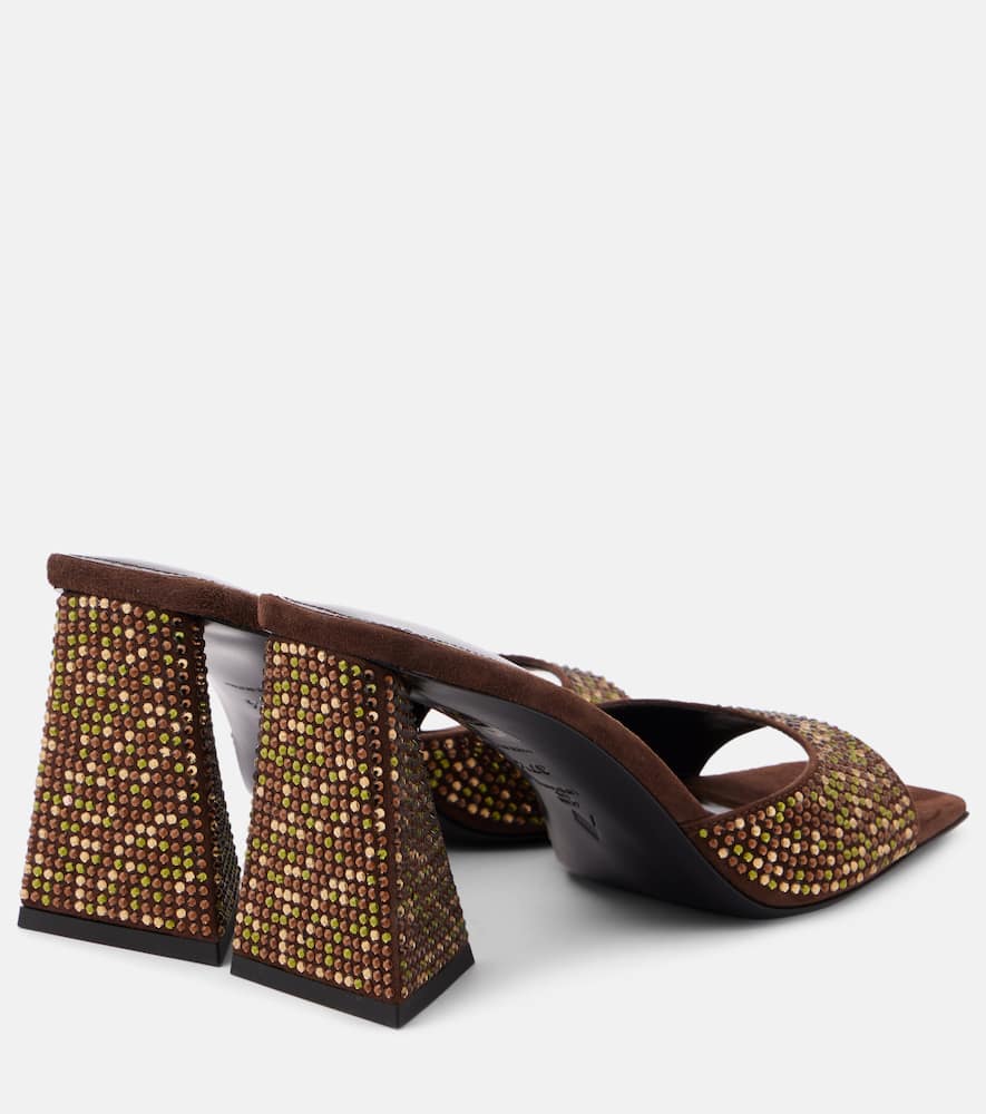 The Attico Devon 85 embellished leather mules