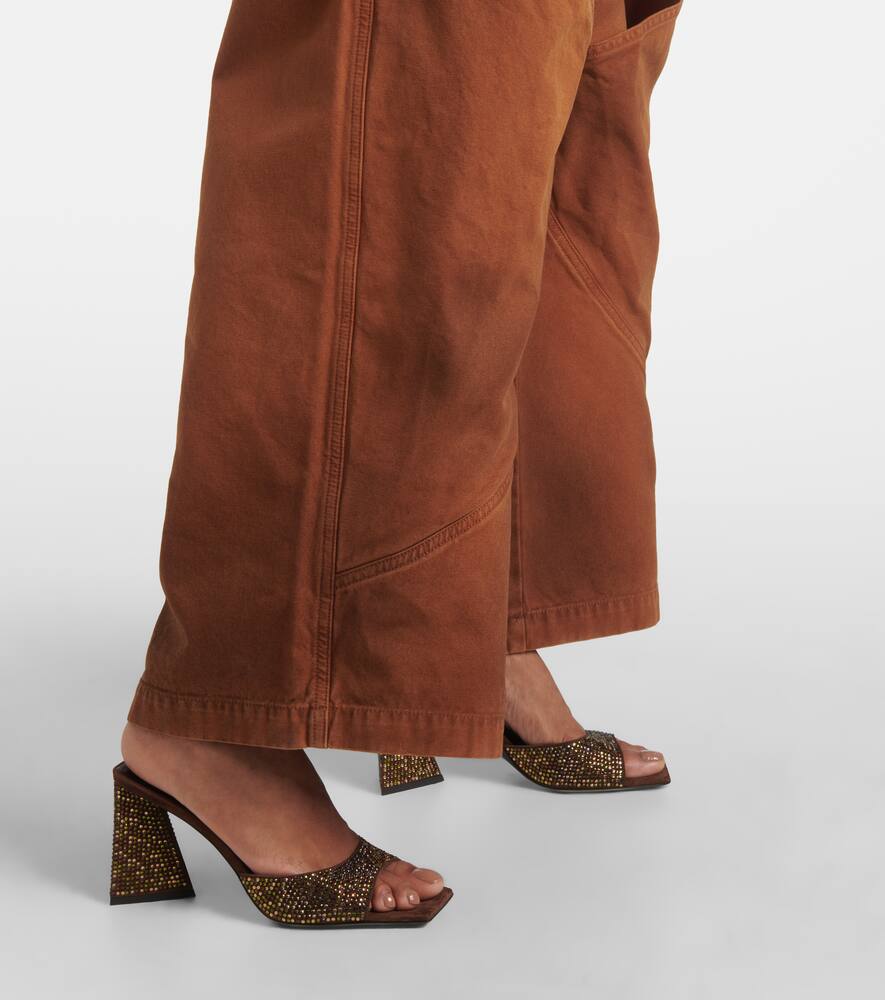 The Attico Devon 85 embellished leather mules