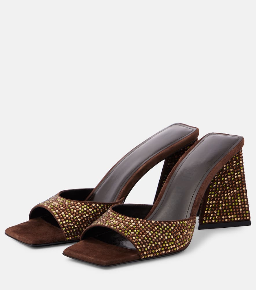 The Attico Devon 85 embellished leather mules
