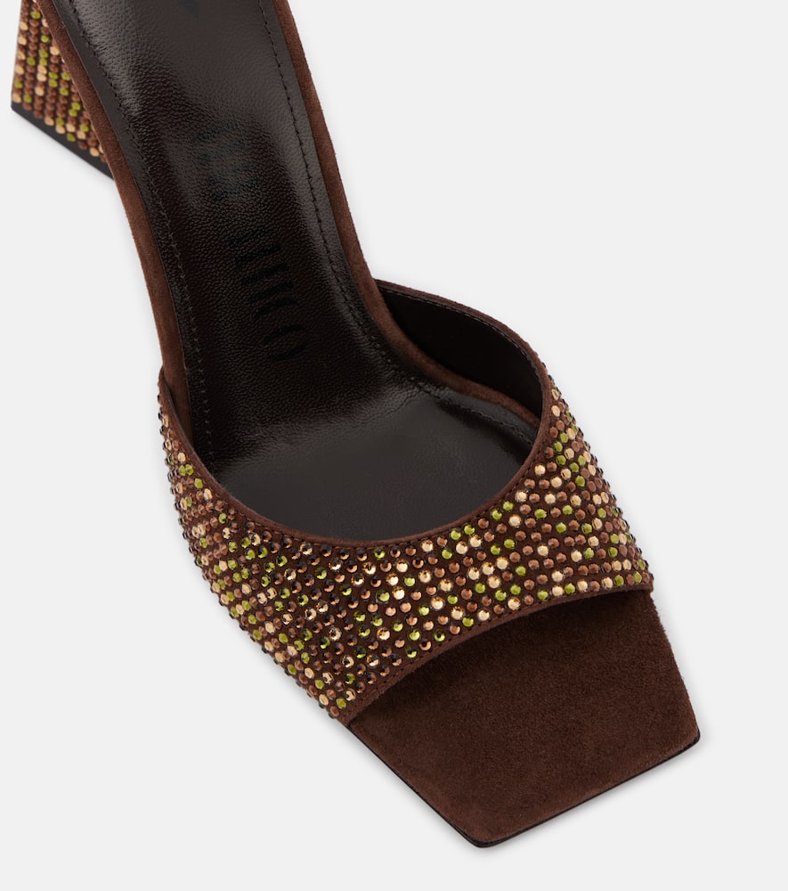 The Attico Devon 85 embellished leather mules