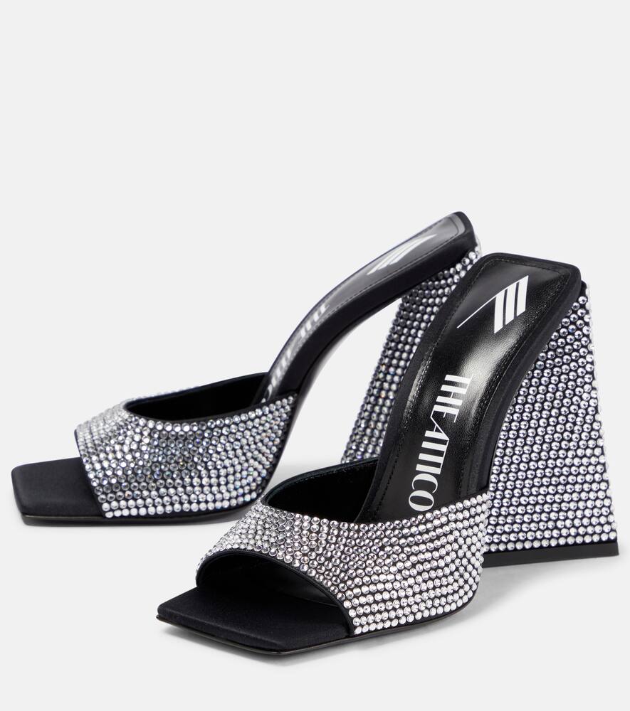 The Attico Devon crystal-embellished mules