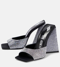 The Attico Devon crystal-embellished mules