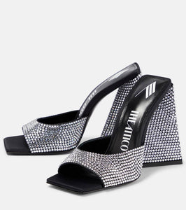 The Attico Devon crystal-embellished mules