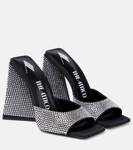 The Attico Devon crystal-embellished mules