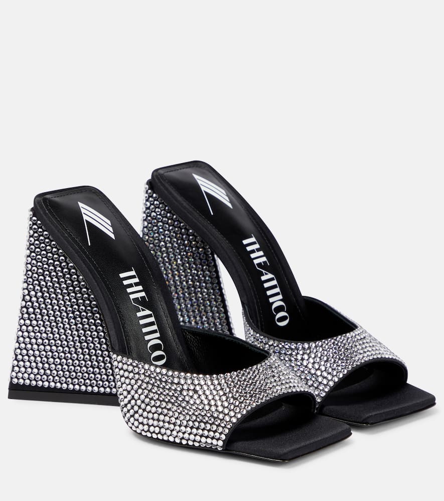 The Attico Devon crystal-embellished mules