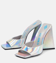 The Attico Devon metallic leather mules