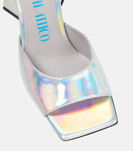 The Attico Devon metallic leather mules