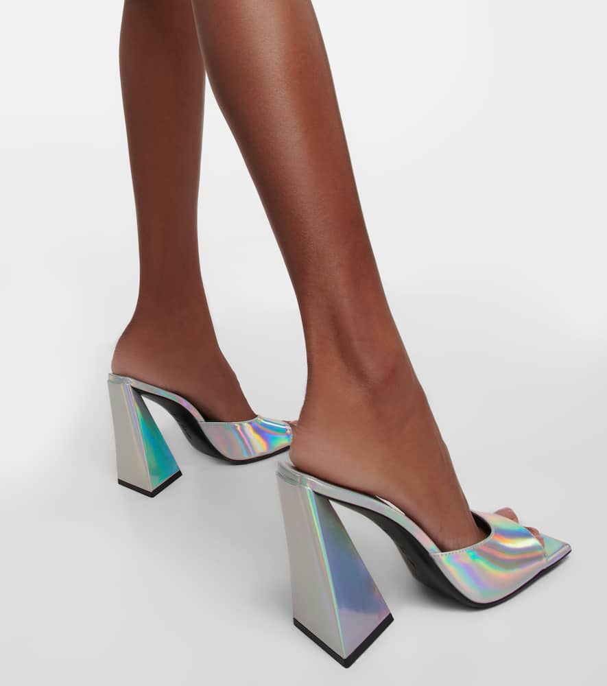 The Attico Devon metallic leather mules