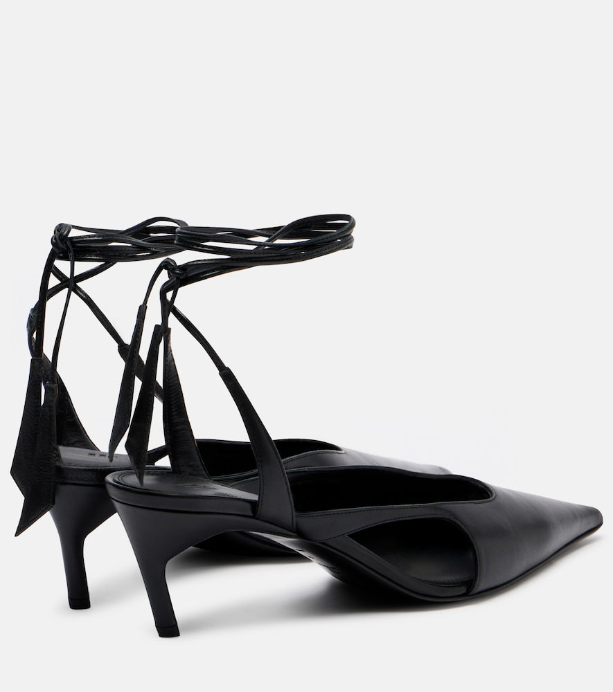 The Attico Diane 55 leather slingback pumps