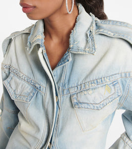 The Attico Distressed denim jacket