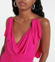 The Attico Draped jersey minidress