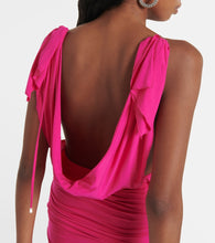 The Attico Draped jersey minidress