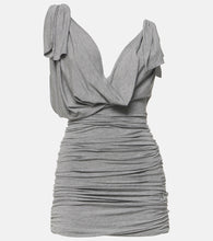 The Attico Draped jersey minidress. Attico 垂褶针织迷你连衣裙