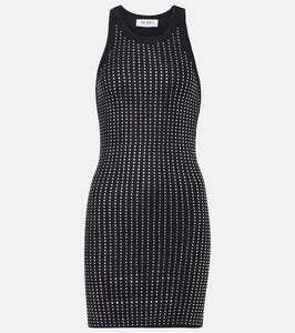 The Attico Embellished cotton minidress