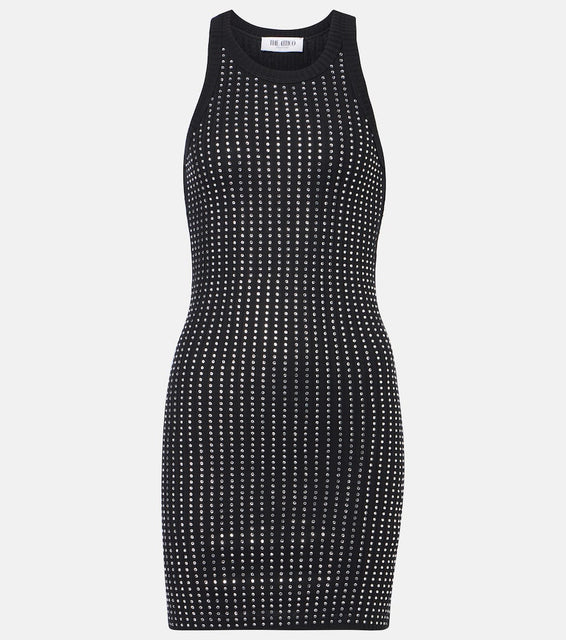 The Attico Embellished cotton minidress