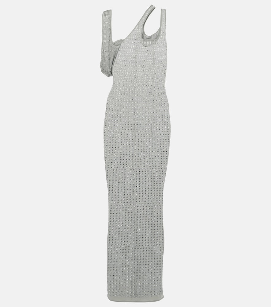 The Attico Embellished jersey midi dress. Attico 缀饰针织中长连衣裙