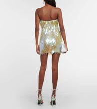 The Attico Embellished silk minidress