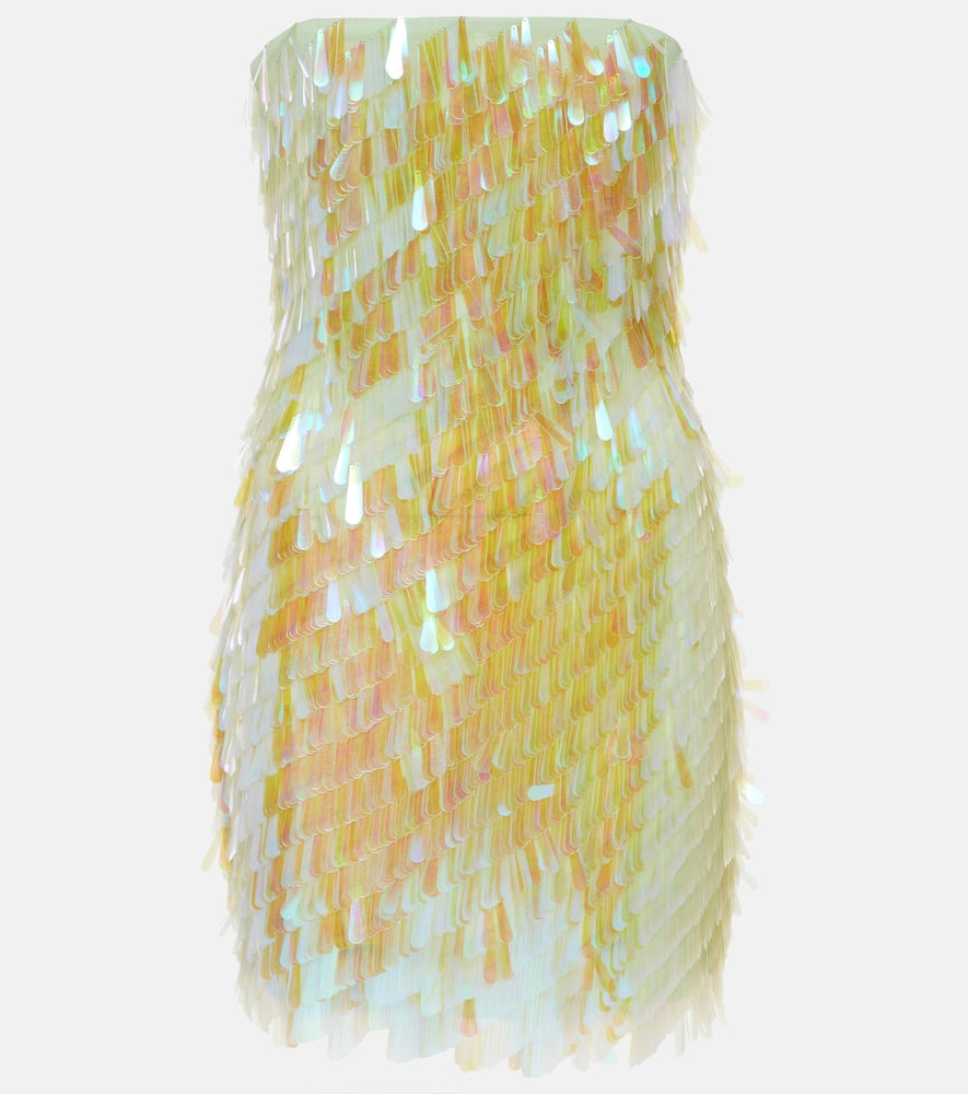 The Attico Embellished silk minidress. Attico 缀饰真丝迷你连衣裙