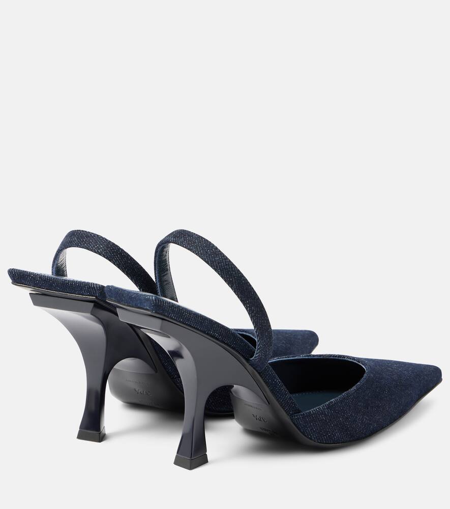 The Attico Ester 95 denim slingback pumps