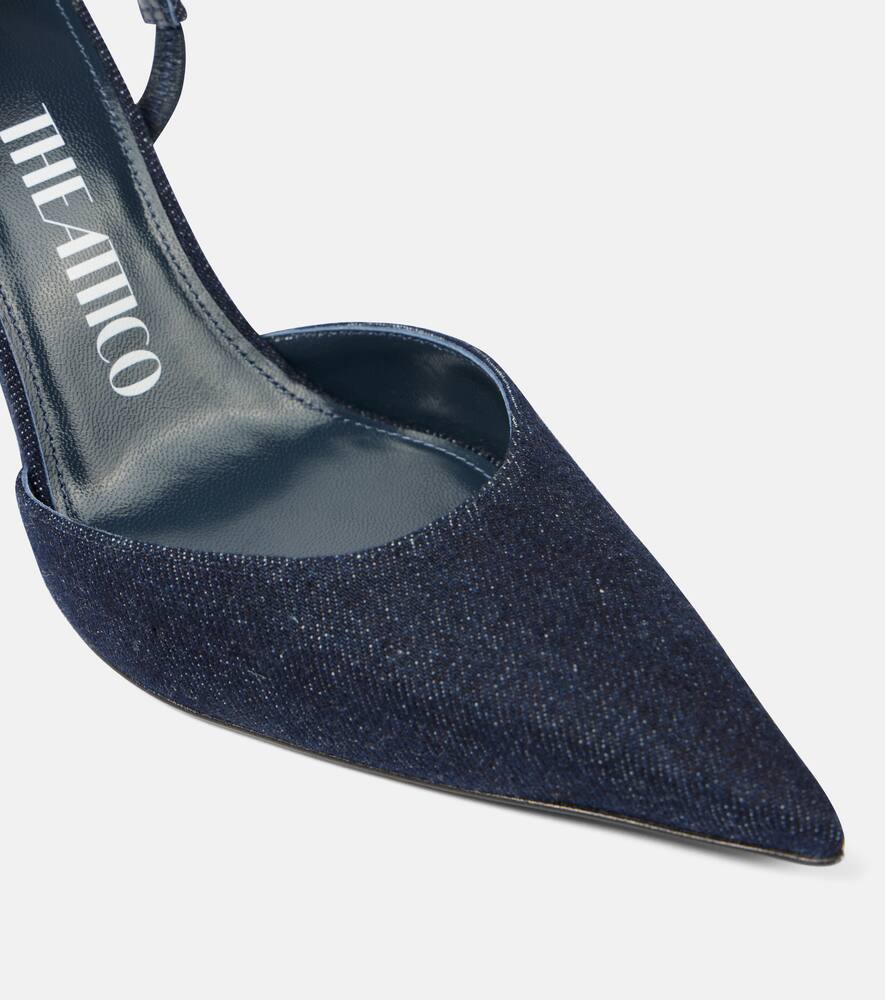 The Attico Ester 95 denim slingback pumps