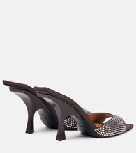 The Attico Ester 95 embellished satin mules