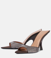 The Attico Ester 95 embellished satin mules