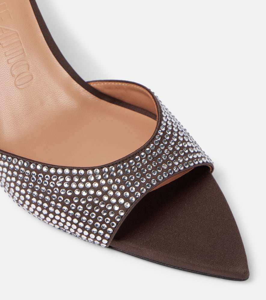 The Attico Ester 95 embellished satin mules