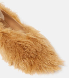 The Attico Eva shearling ballet flats
