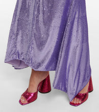 The Attico Fanny sequined off-shoulder gown