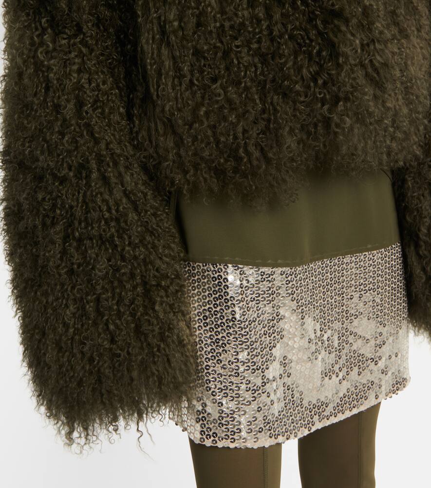 The Attico Faux fur bomber jacket