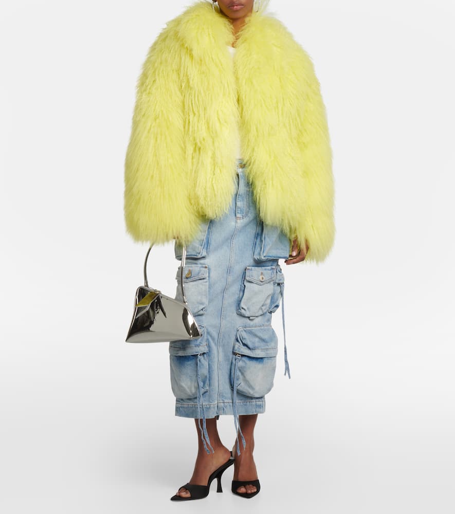 The Attico Faux fur cropped coat