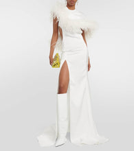 The Attico Feather-trimmed gown