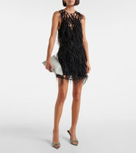 The Attico Feather-trimmed minidress