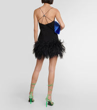 The Attico Feather-trimmed minidress