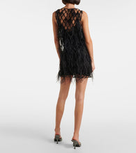 The Attico Feather-trimmed minidress