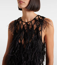 The Attico Feather-trimmed minidress