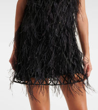 The Attico Feather-trimmed minidress
