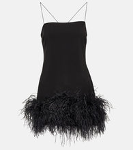The Attico Feather-trimmed minidress
