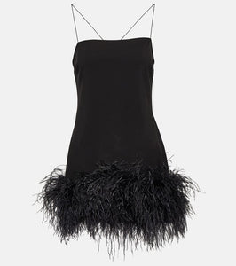 The Attico Feather-trimmed minidress