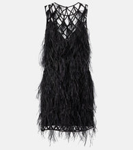 The Attico Feather-trimmed minidress. Attico羽毛装饰迷你连衣裙