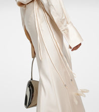 The Attico Feather-trimmed satin gown