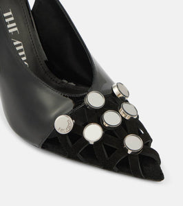 The Attico Fiona 105 patent leather slingback pumps