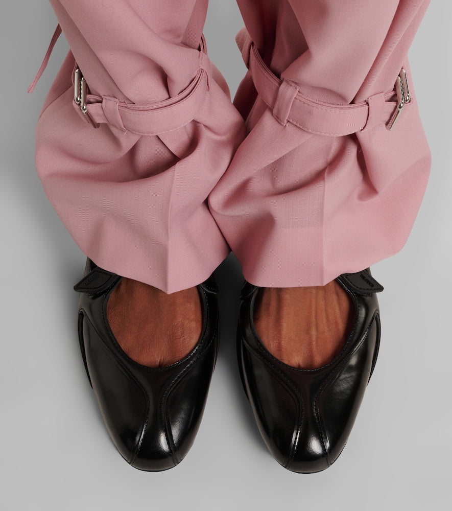The Attico Floor 01 patent leather ballet flats
