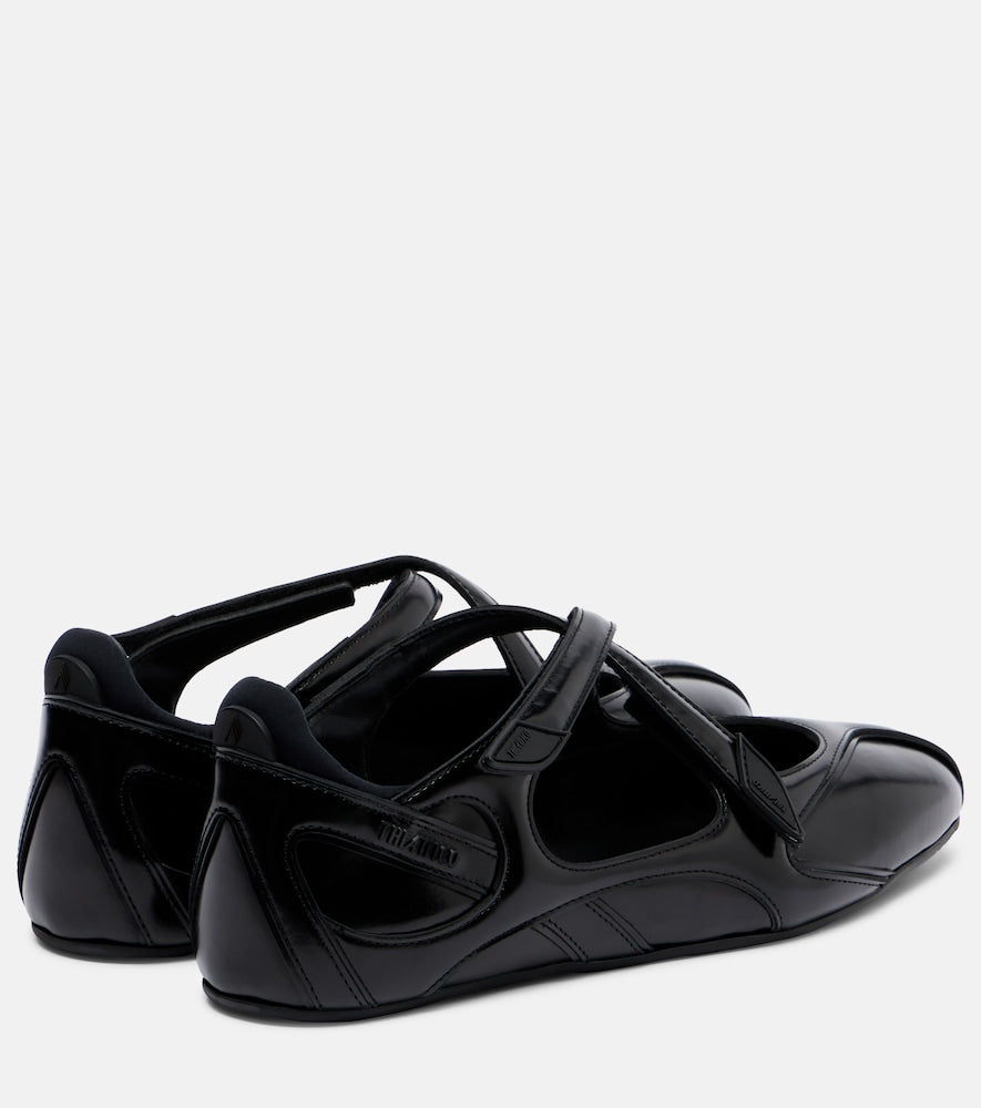 The Attico Floor 01 patent leather ballet flats