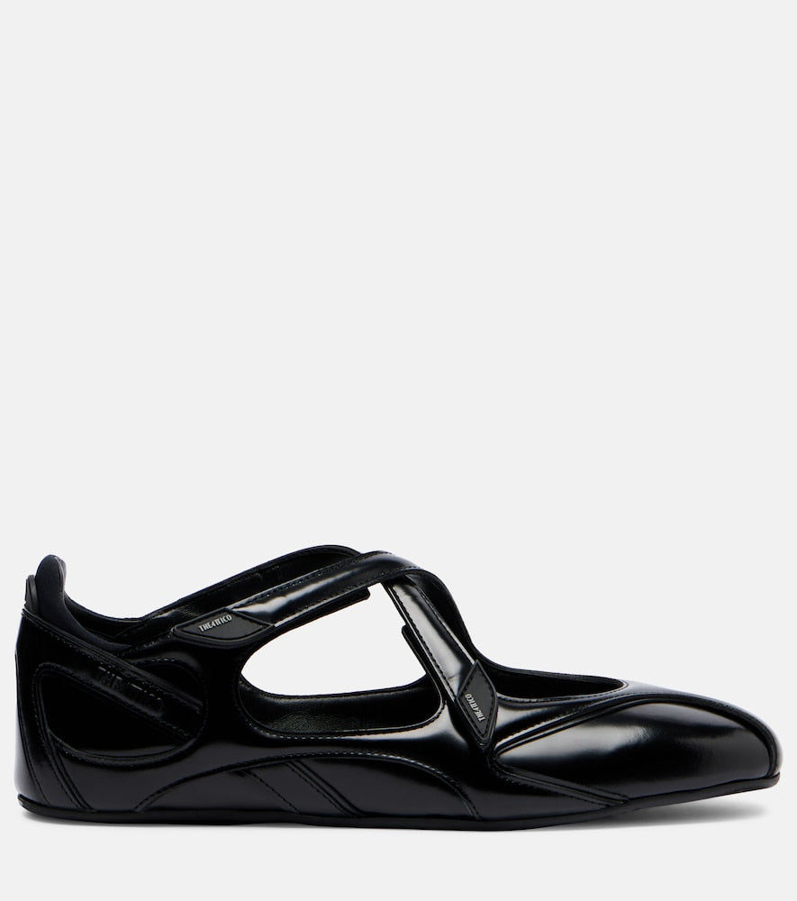The Attico Floor 01 patent leather ballet flats