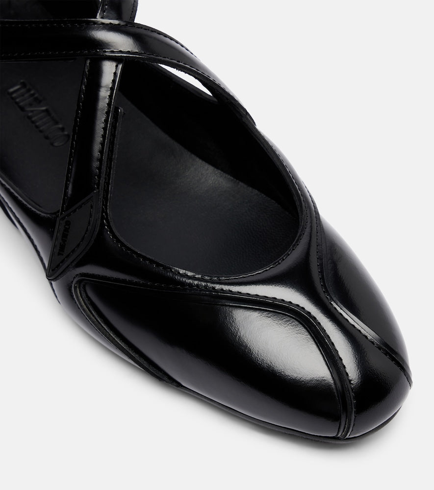 The Attico Floor 01 patent leather ballet flats