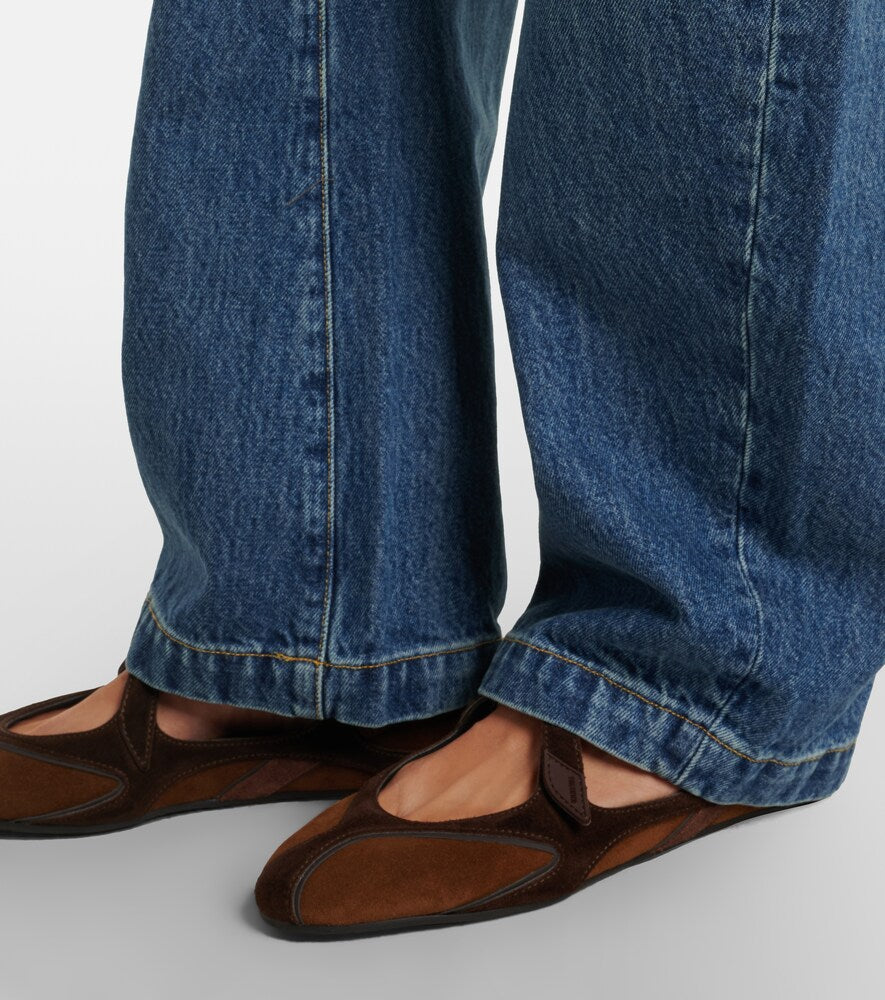 The Attico Floor 01 suede ballet flats