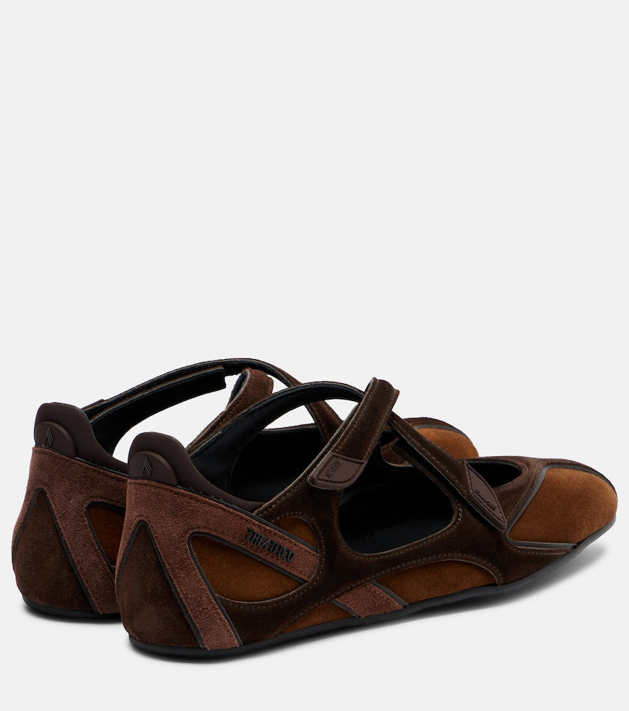The Attico Floor 01 suede ballet flats